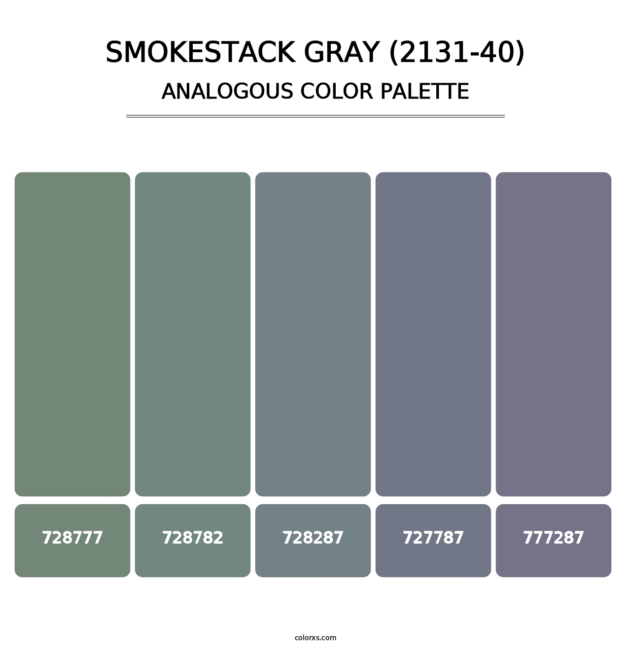 Smokestack Gray (2131-40) - Analogous Color Palette