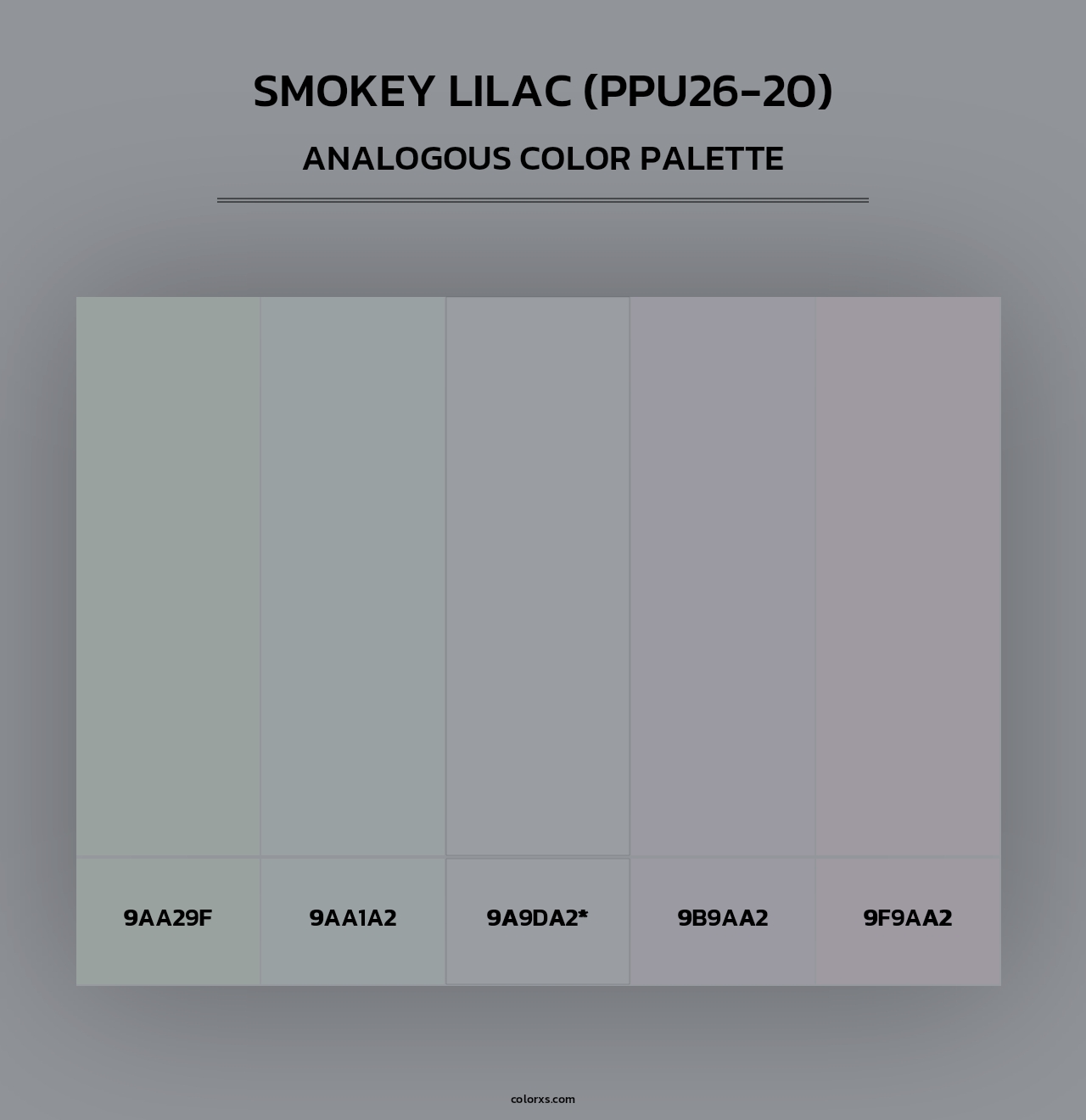 Smokey Lilac (PPU26-20) - Analogous Color Palette