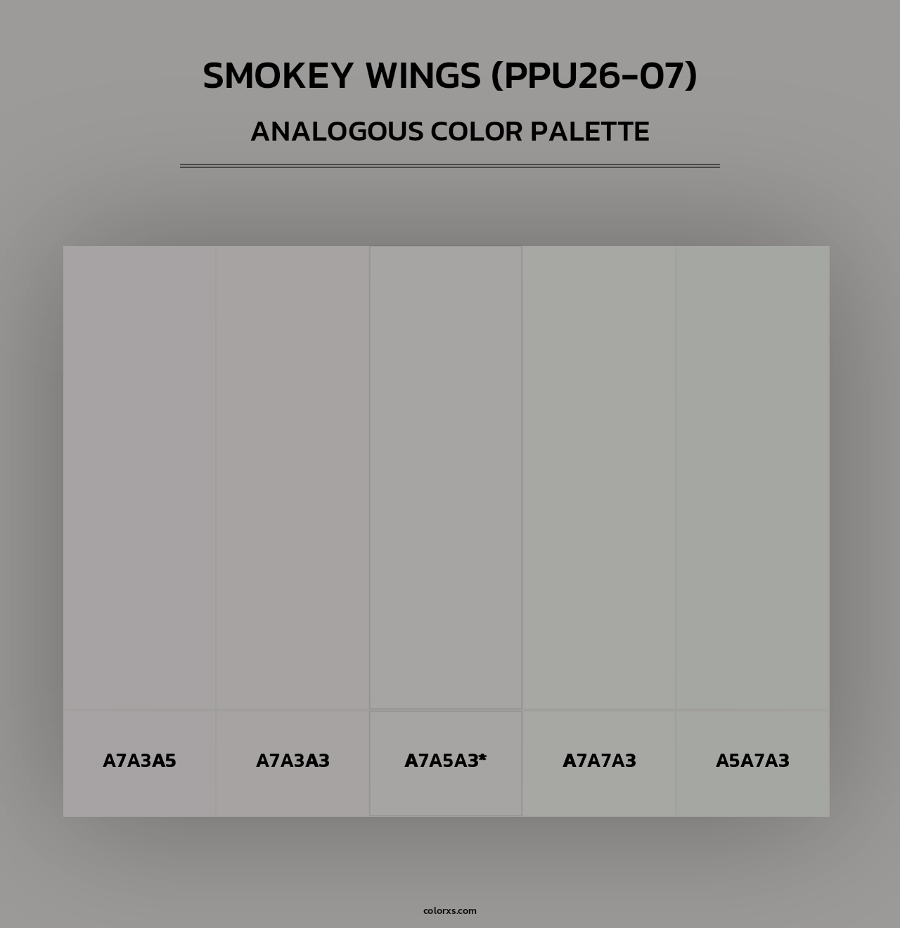 Smokey Wings (PPU26-07) - Analogous Color Palette