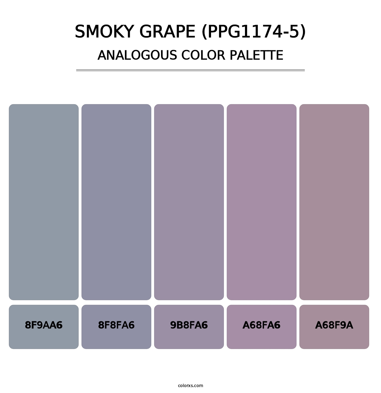 Smoky Grape (PPG1174-5) - Analogous Color Palette