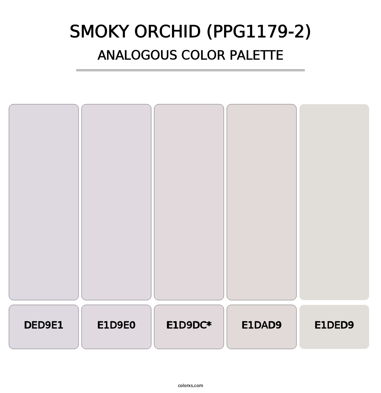 Smoky Orchid (PPG1179-2) - Analogous Color Palette