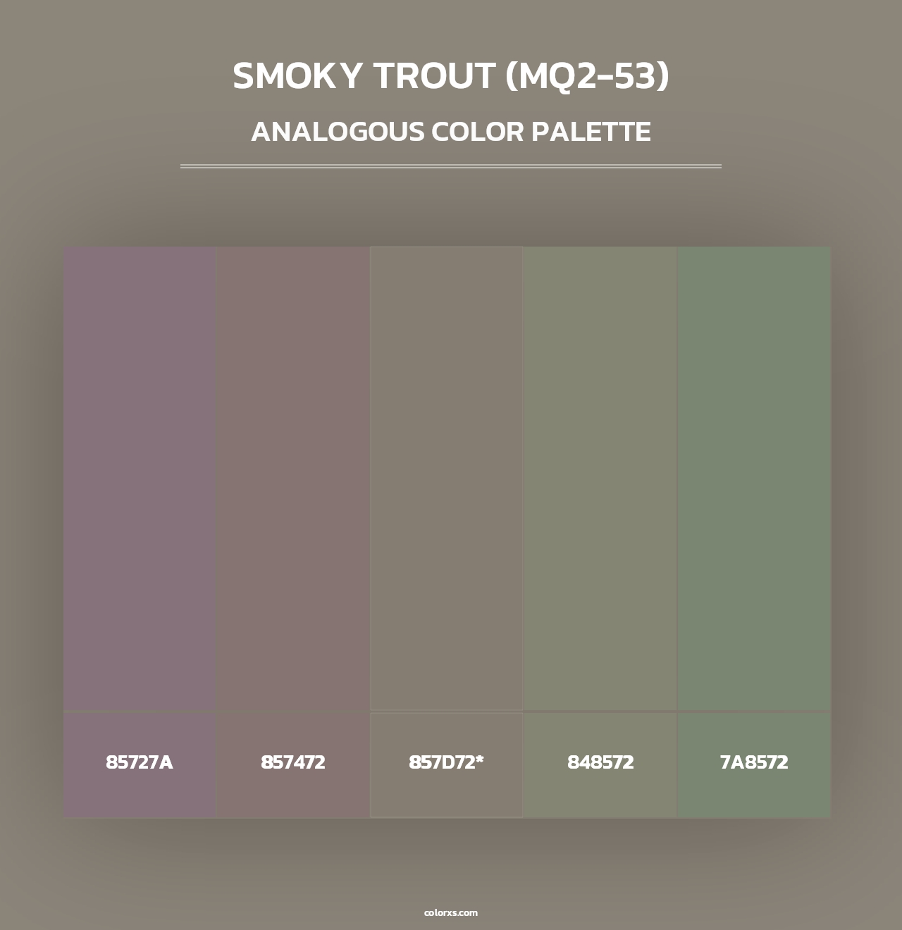 Smoky Trout (MQ2-53) - Analogous Color Palette
