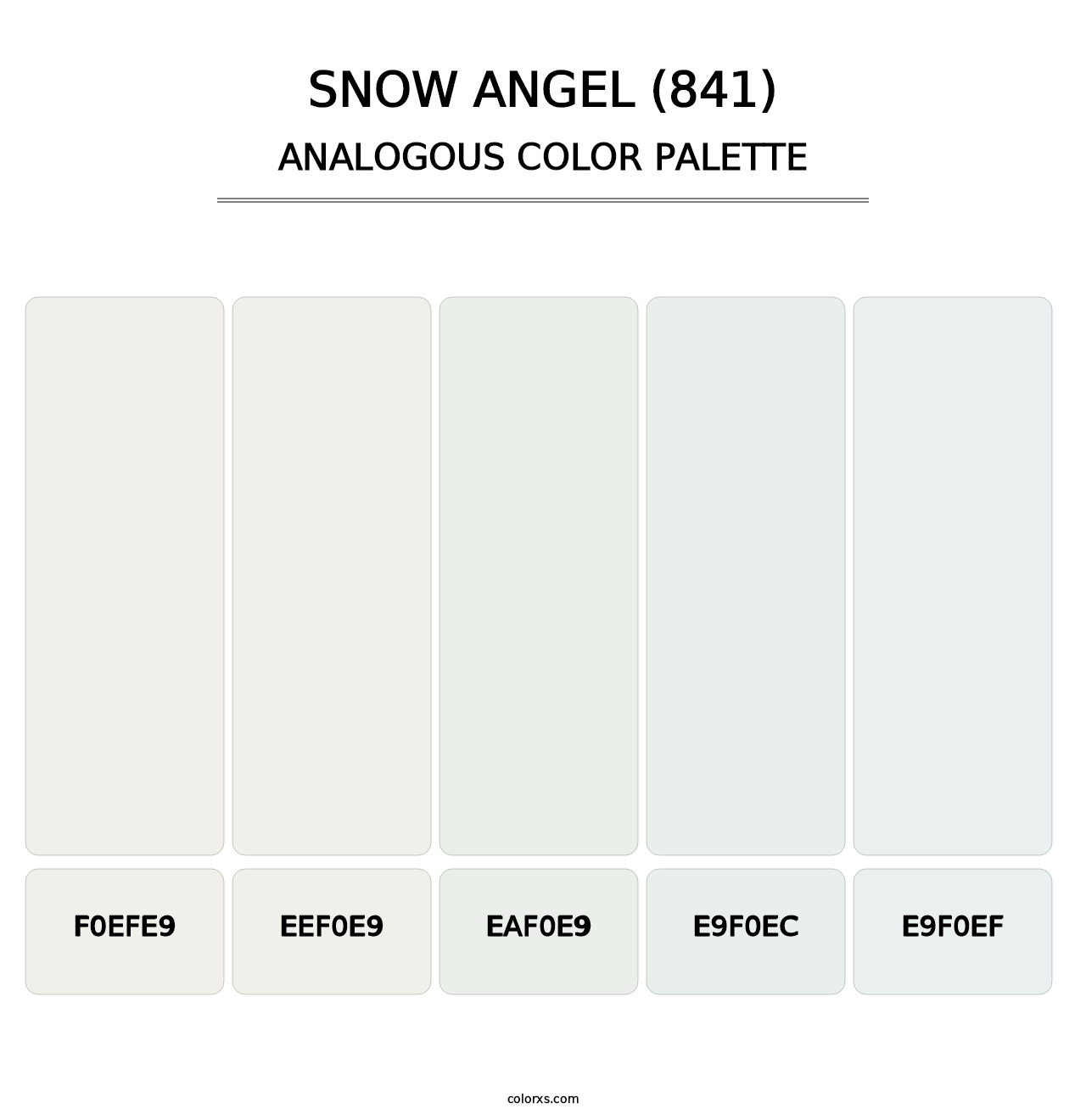 Snow Angel (841) - Analogous Color Palette