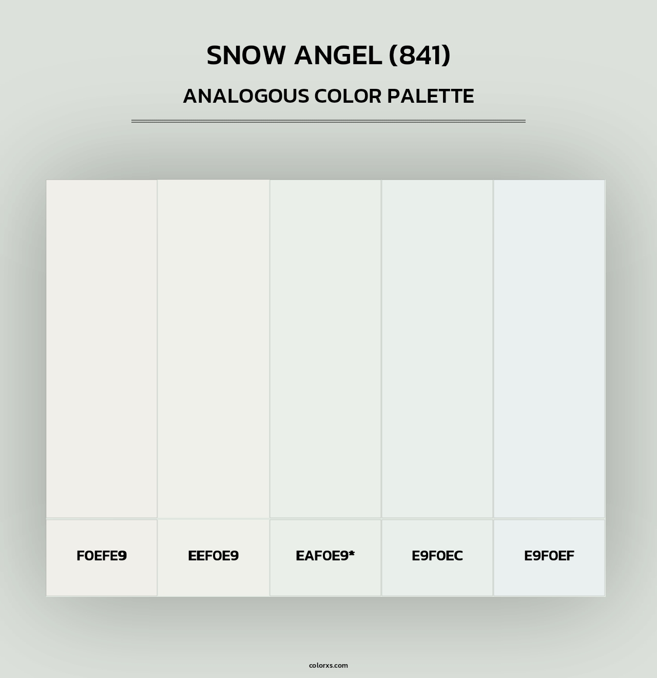 Snow Angel (841) - Analogous Color Palette