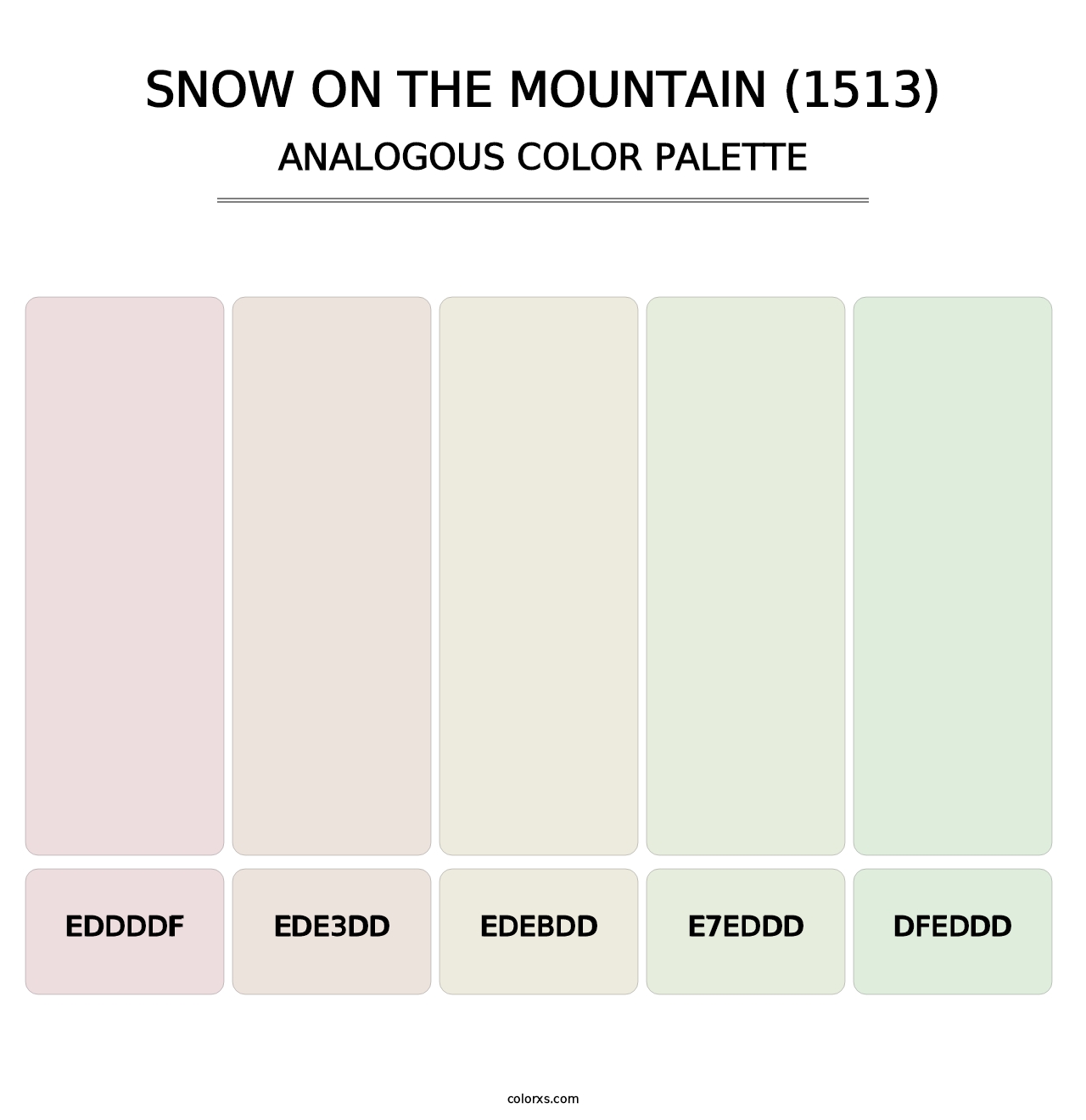 Snow on the Mountain (1513) - Analogous Color Palette