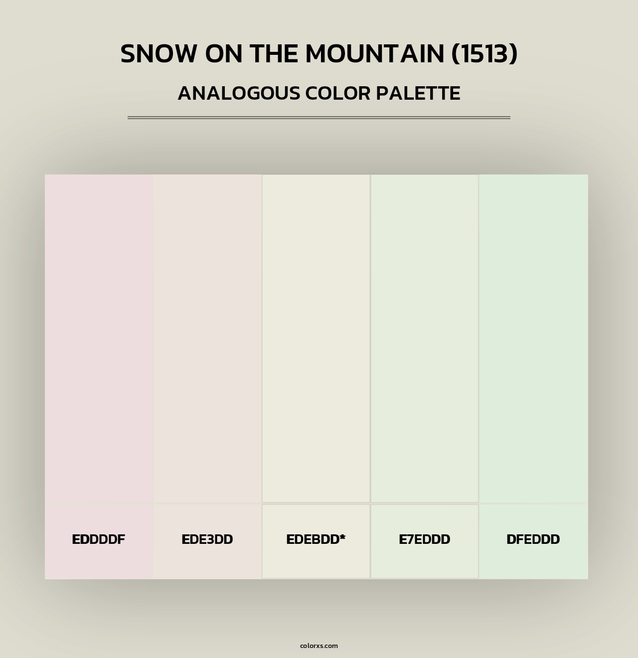 Snow on the Mountain (1513) - Analogous Color Palette