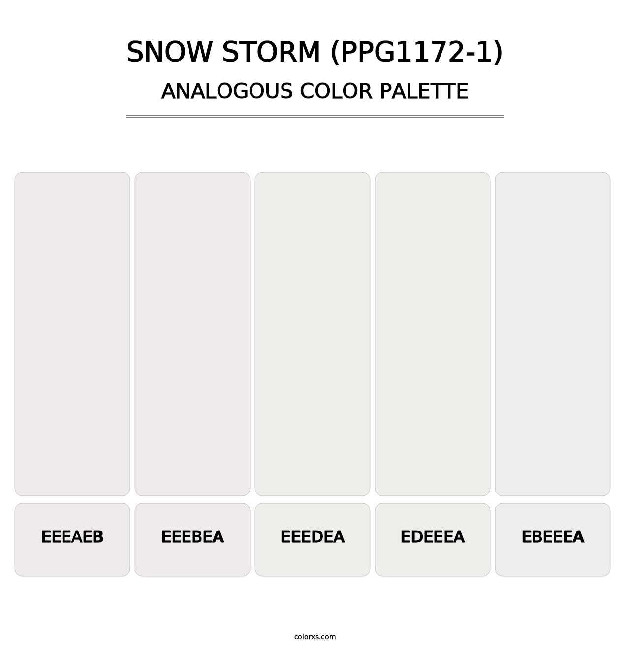 Snow Storm (PPG1172-1) - Analogous Color Palette