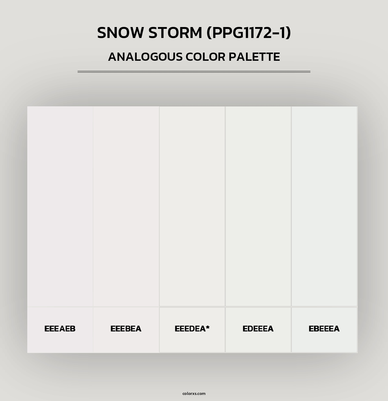 Snow Storm (PPG1172-1) - Analogous Color Palette