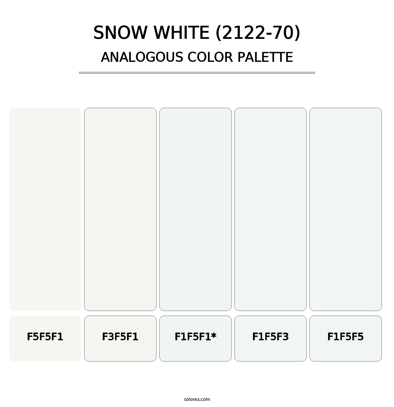 Snow White (2122-70) - Analogous Color Palette
