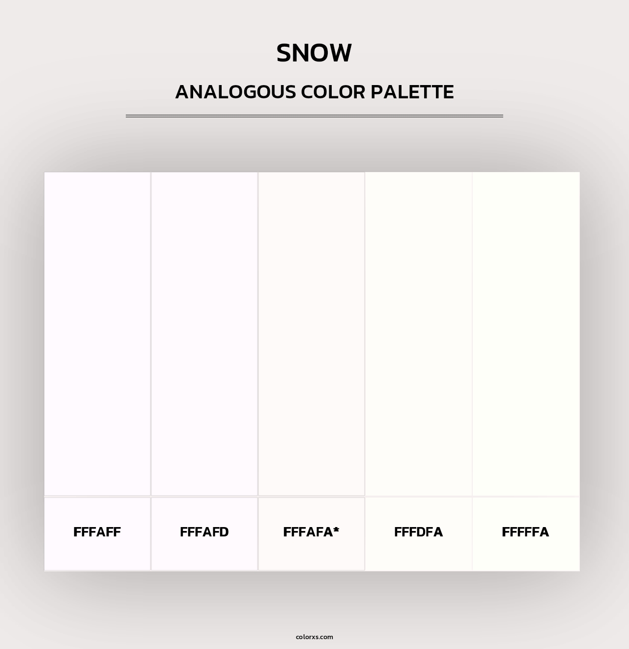 Snow - Analogous Color Palette