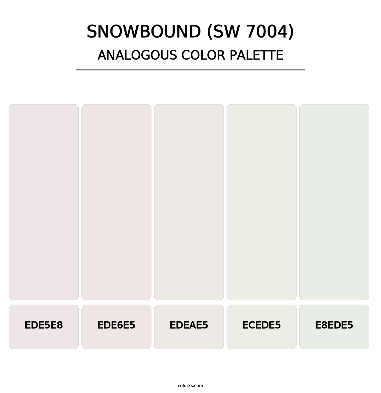 Snowbound (SW 7004) - Analogous Color Palette