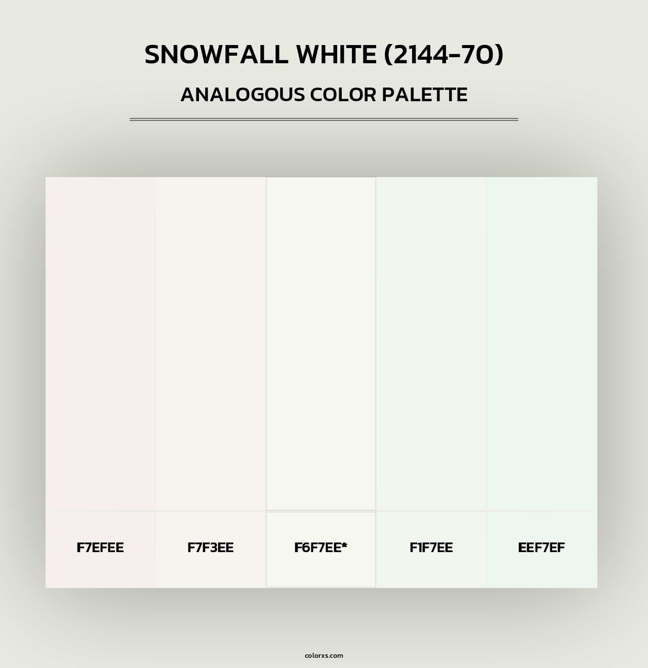Snowfall White (2144-70) - Analogous Color Palette