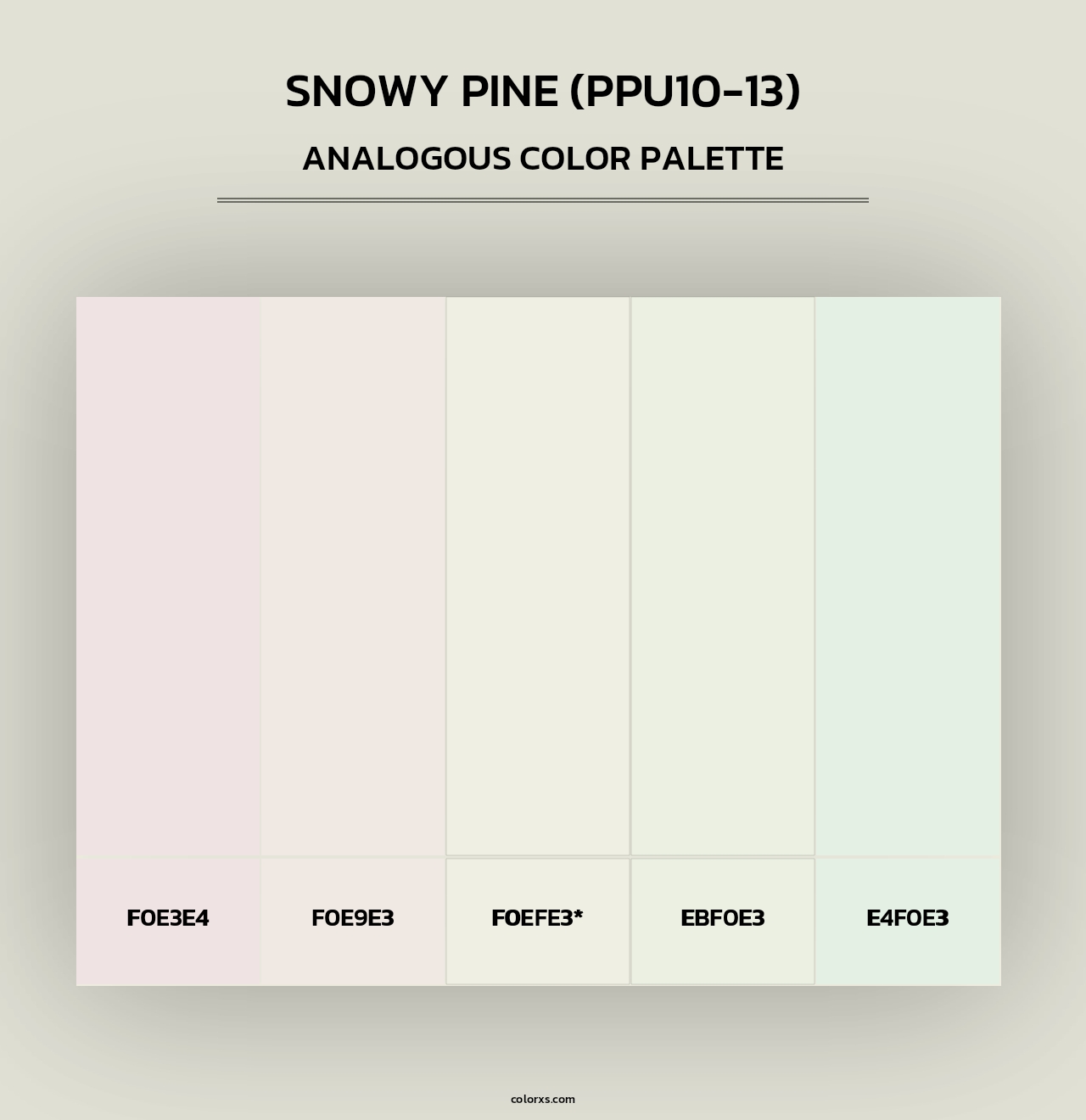 Snowy Pine (PPU10-13) - Analogous Color Palette