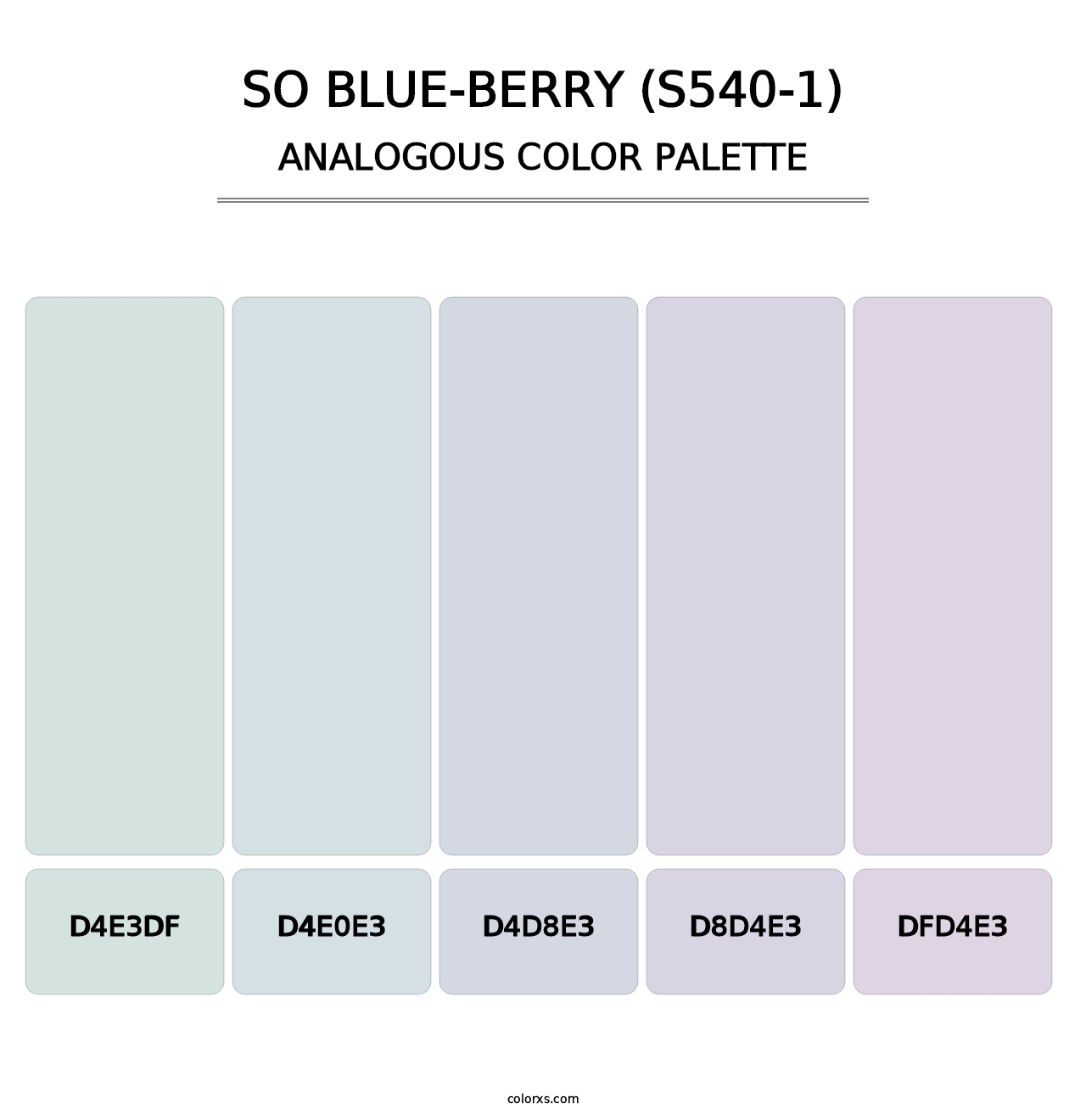 So Blue-Berry (S540-1) - Analogous Color Palette