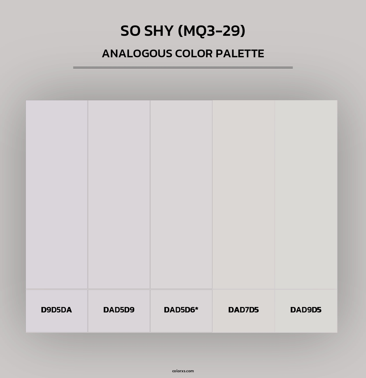 So Shy (MQ3-29) - Analogous Color Palette