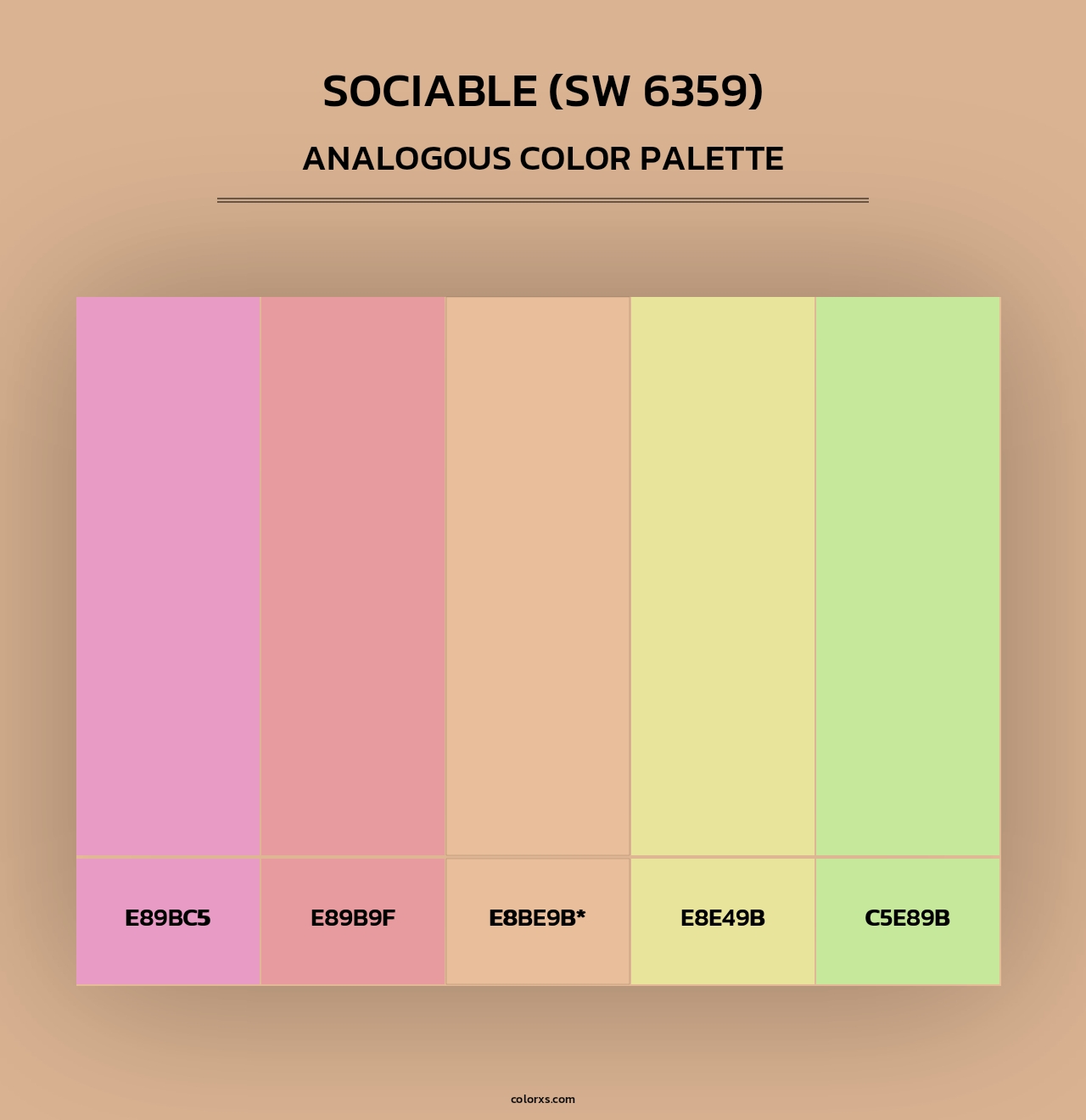 Sociable (SW 6359) - Analogous Color Palette