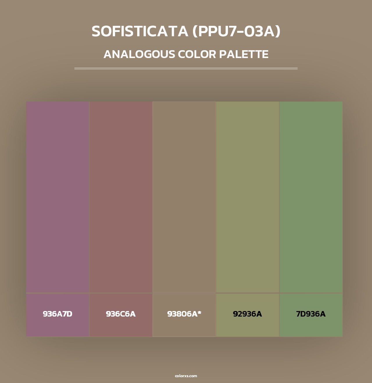 Sofisticata (PPU7-03A) - Analogous Color Palette