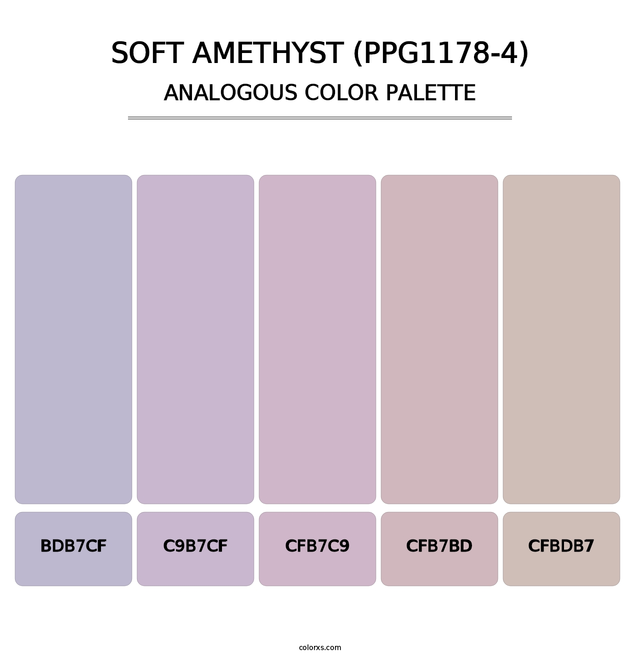 Soft Amethyst (PPG1178-4) - Analogous Color Palette
