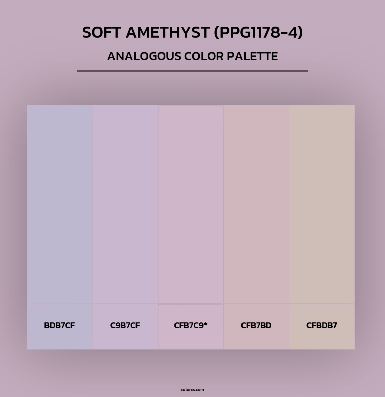 Soft Amethyst (PPG1178-4) - Analogous Color Palette