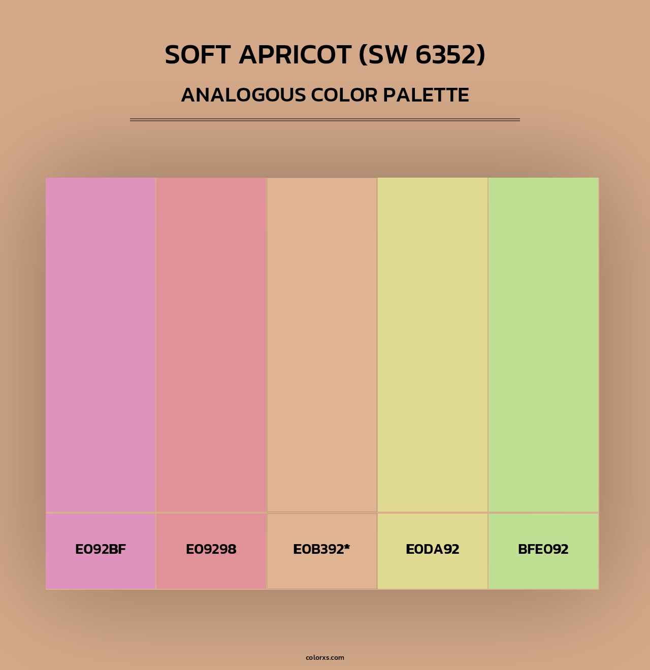 Soft Apricot (SW 6352) - Analogous Color Palette