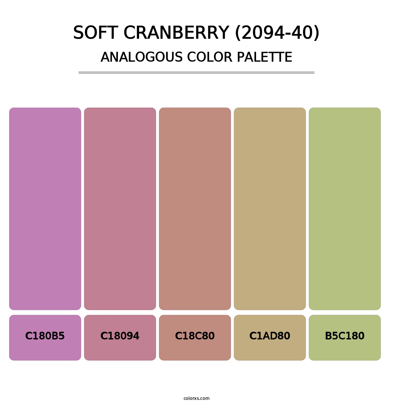 Soft Cranberry (2094-40) - Analogous Color Palette