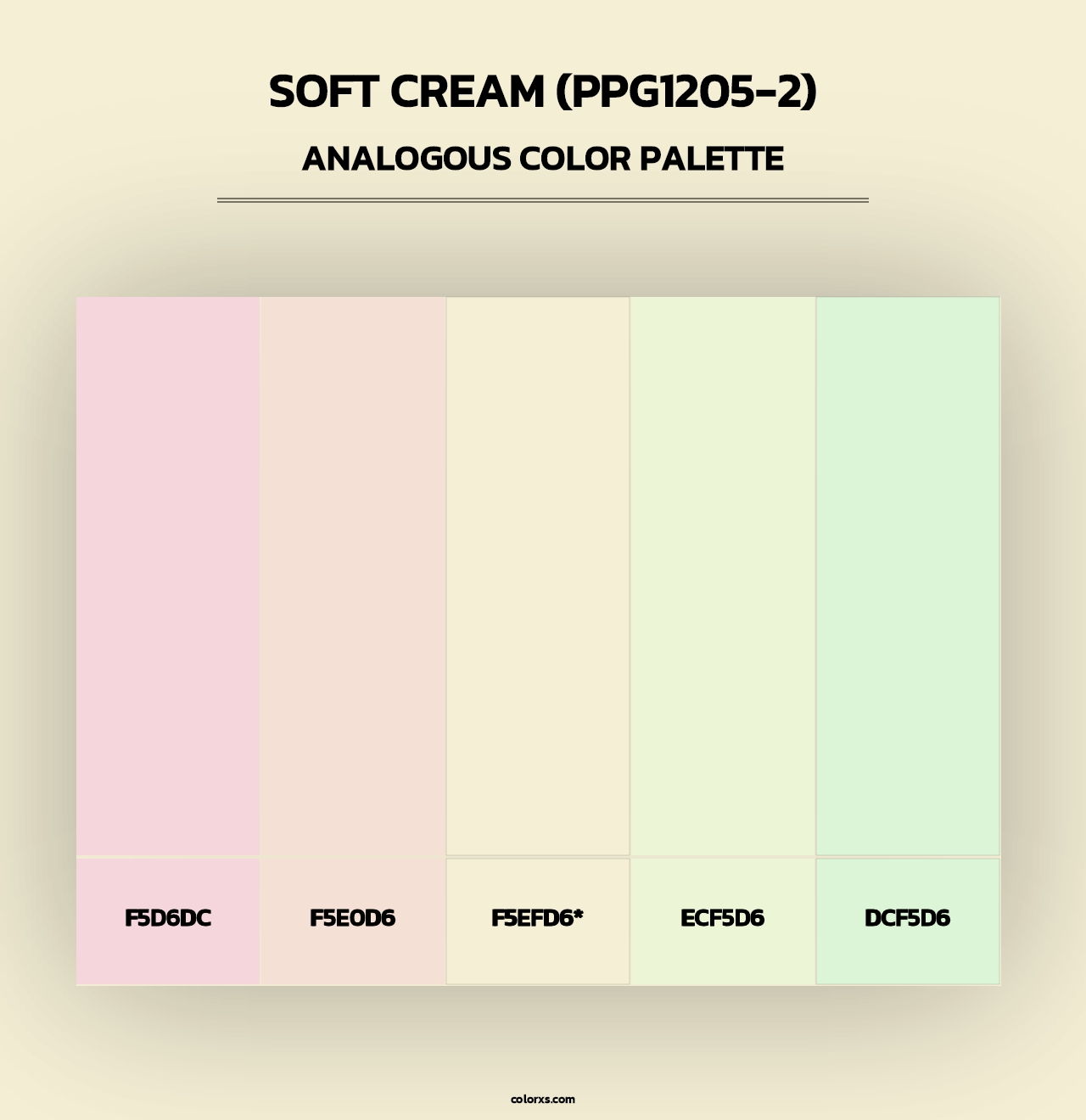Soft Cream (PPG1205-2) - Analogous Color Palette