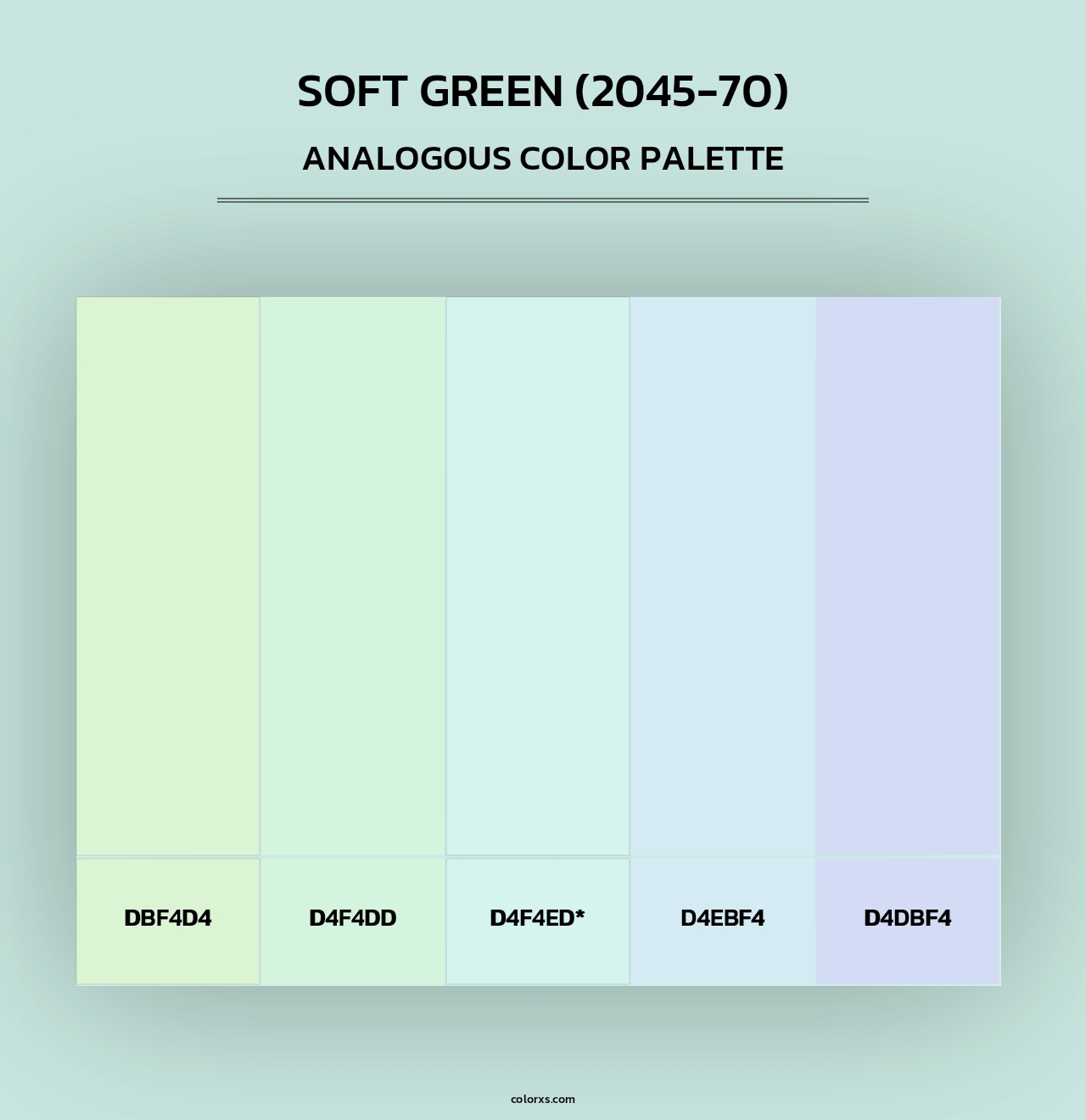 Soft Green (2045-70) - Analogous Color Palette