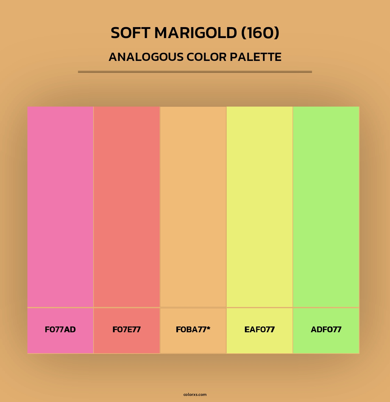 Soft Marigold (160) - Analogous Color Palette