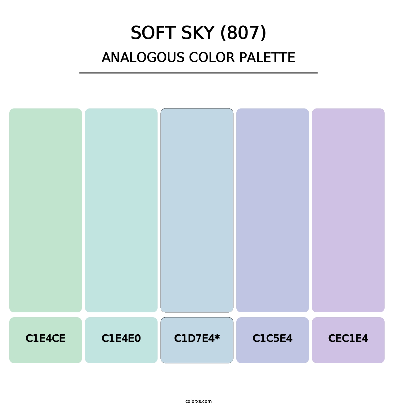Soft Sky (807) - Analogous Color Palette