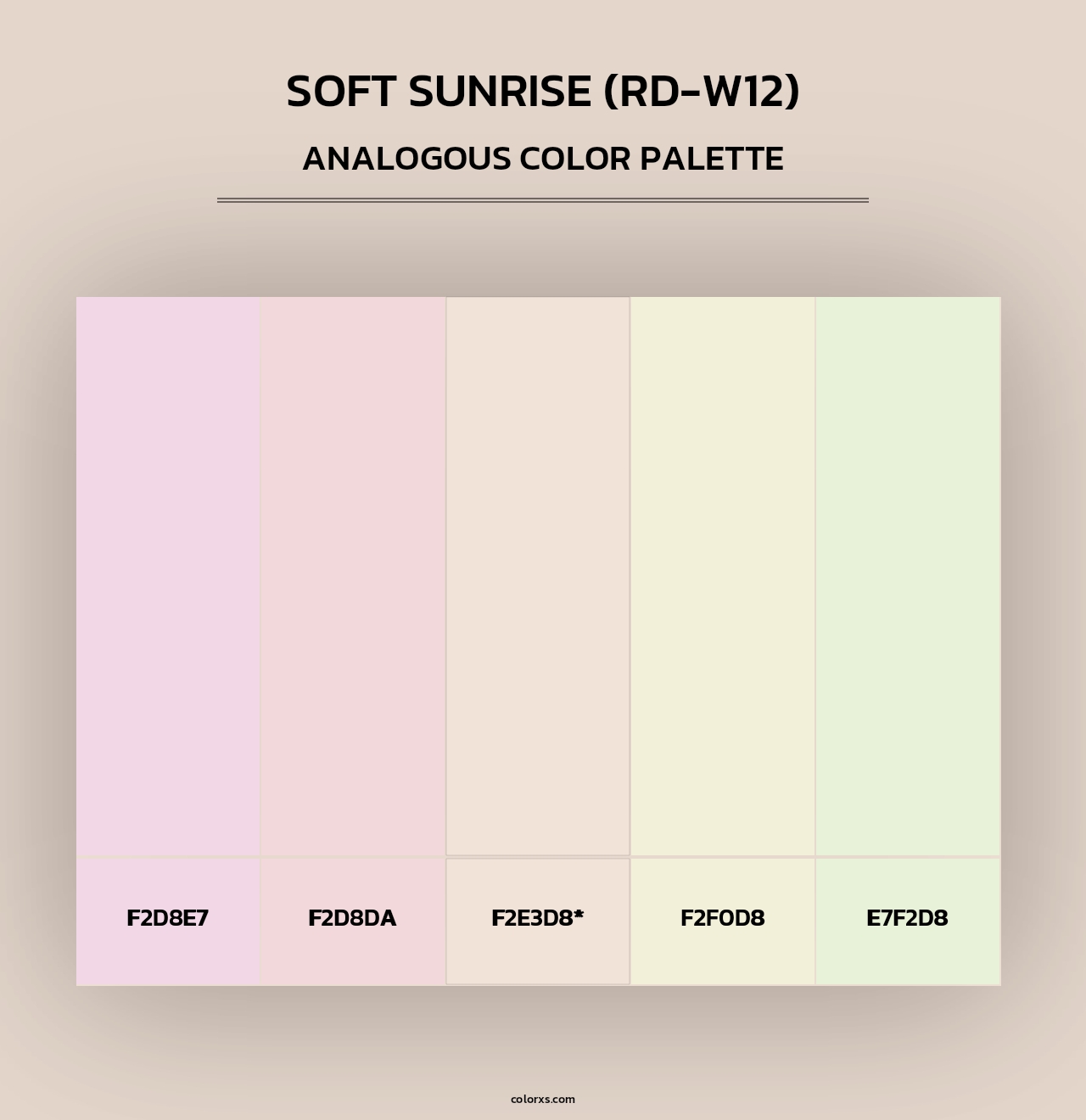 Soft Sunrise (RD-W12) - Analogous Color Palette