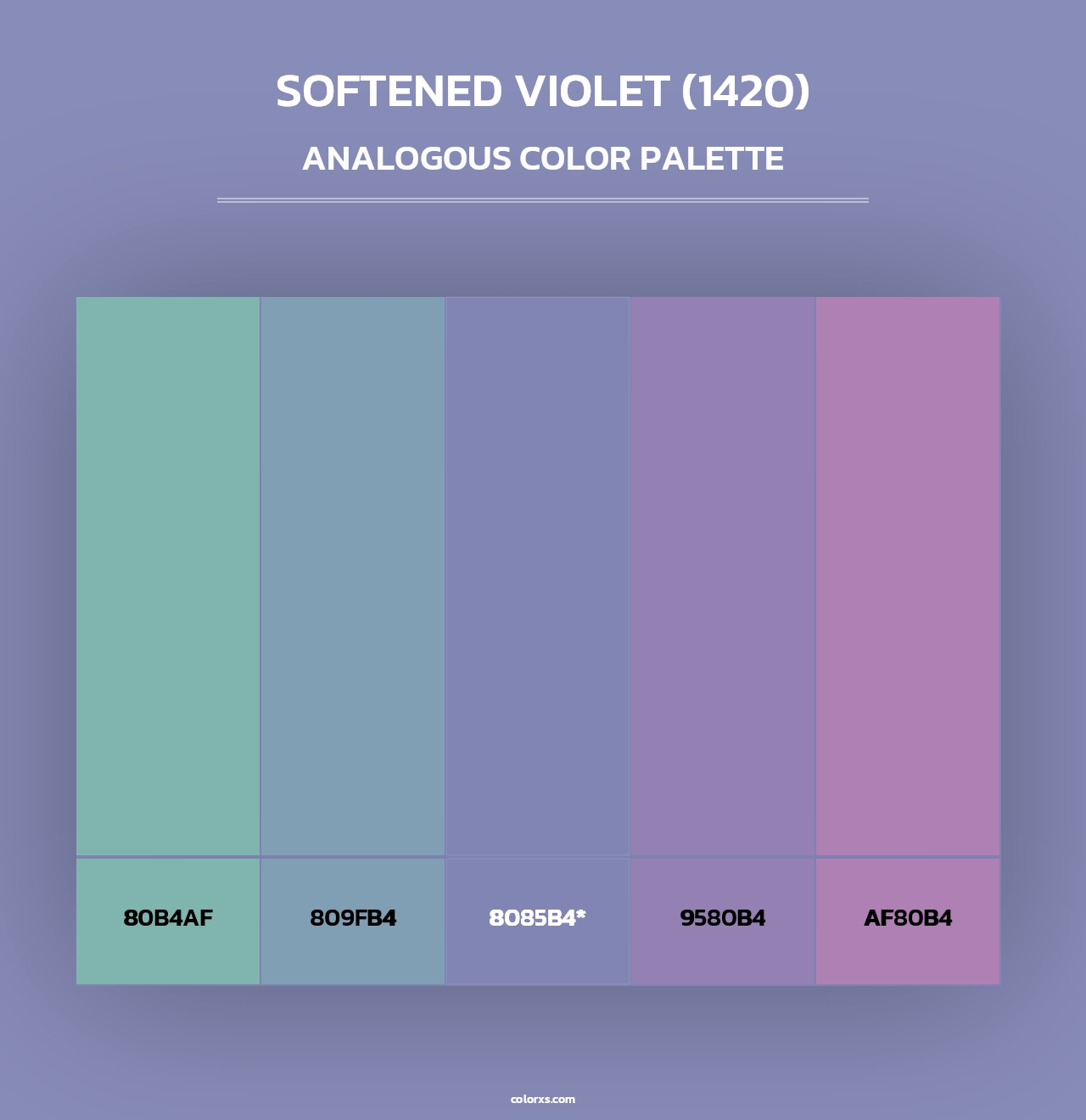 Softened Violet (1420) - Analogous Color Palette