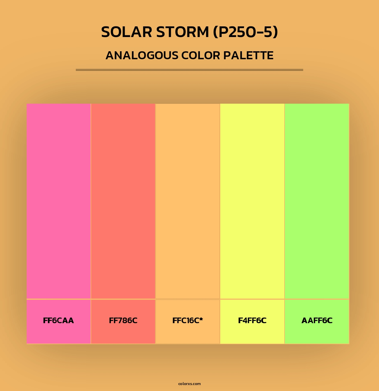 Solar Storm (P250-5) - Analogous Color Palette