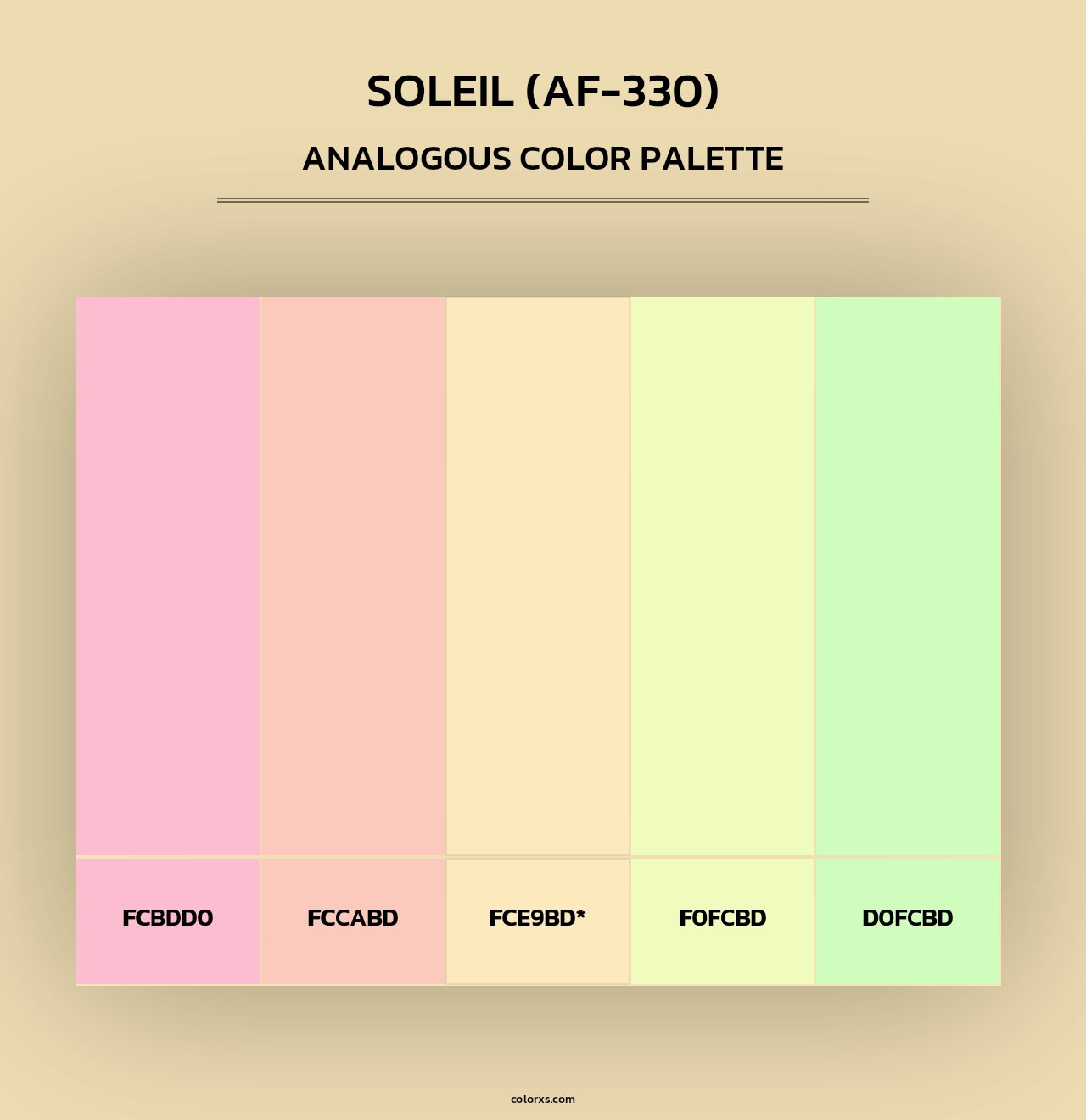 Soleil (AF-330) - Analogous Color Palette