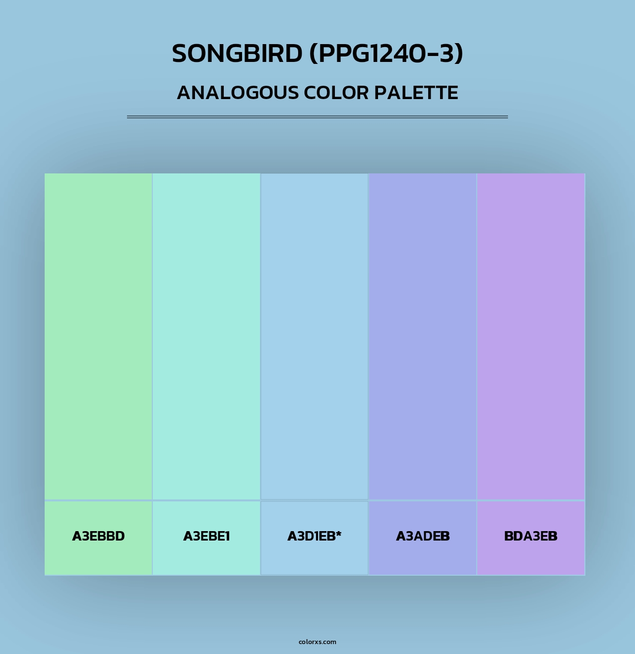 Songbird (PPG1240-3) - Analogous Color Palette