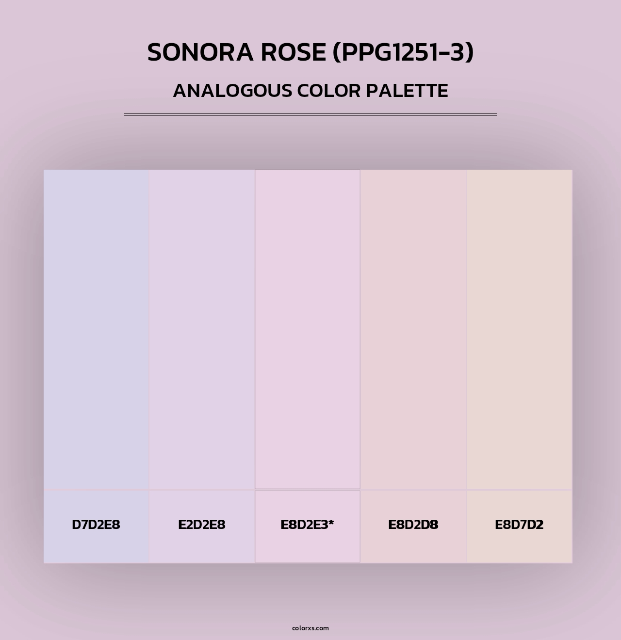 Sonora Rose (PPG1251-3) - Analogous Color Palette
