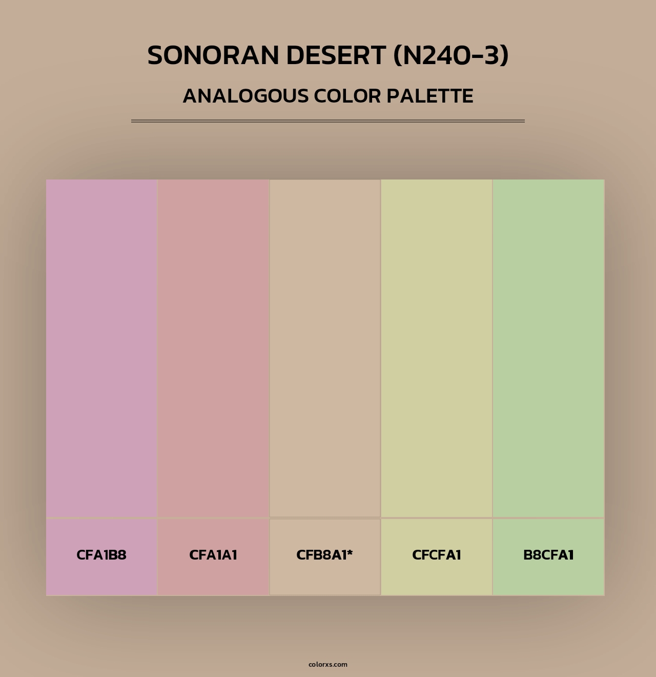 Sonoran Desert (N240-3) - Analogous Color Palette