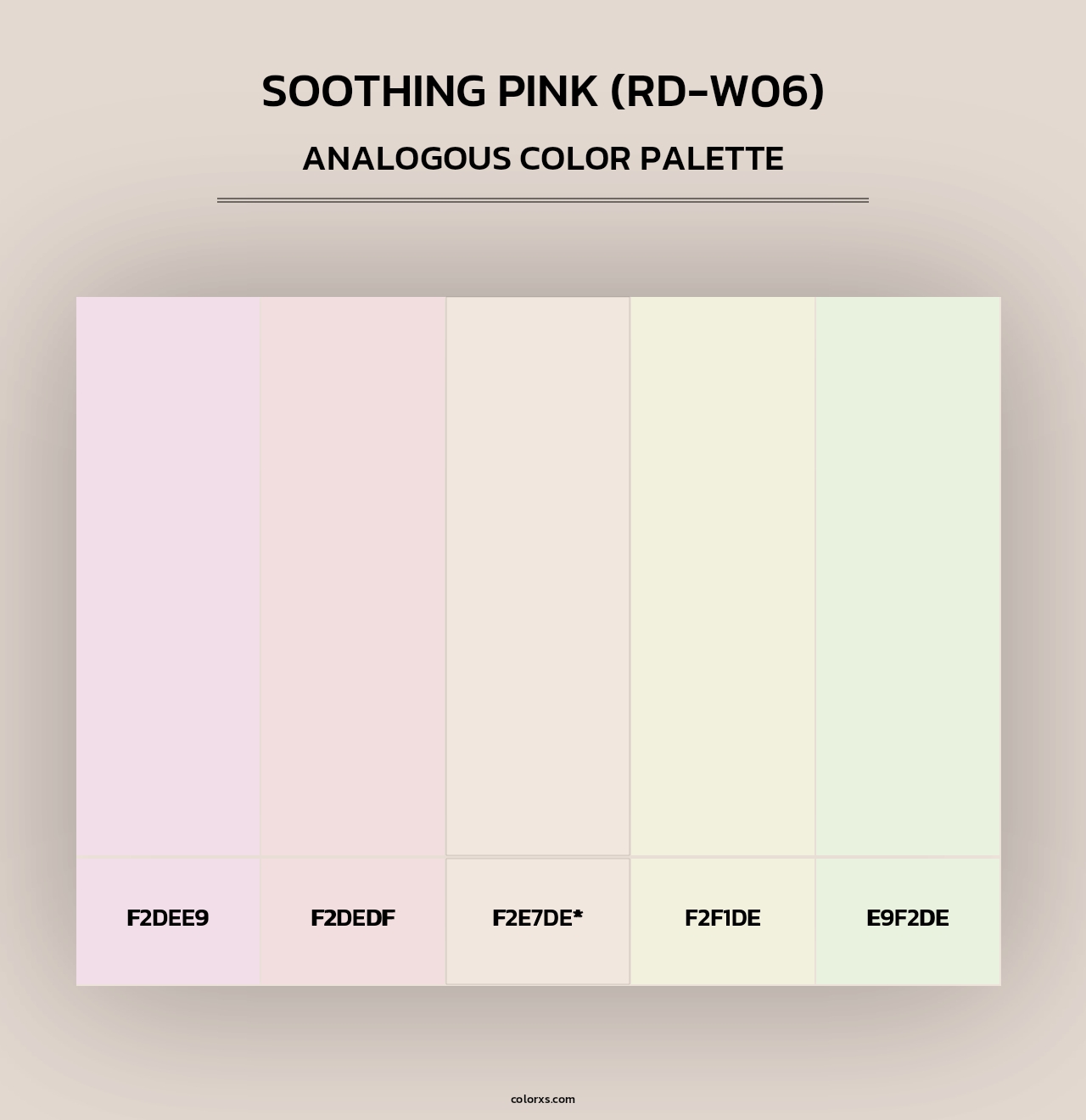 Soothing Pink (RD-W06) - Analogous Color Palette