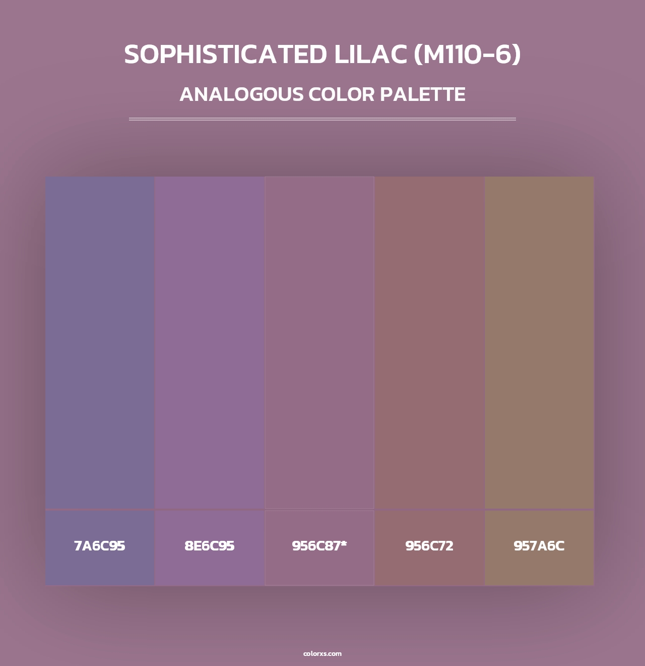 Sophisticated Lilac (M110-6) - Analogous Color Palette