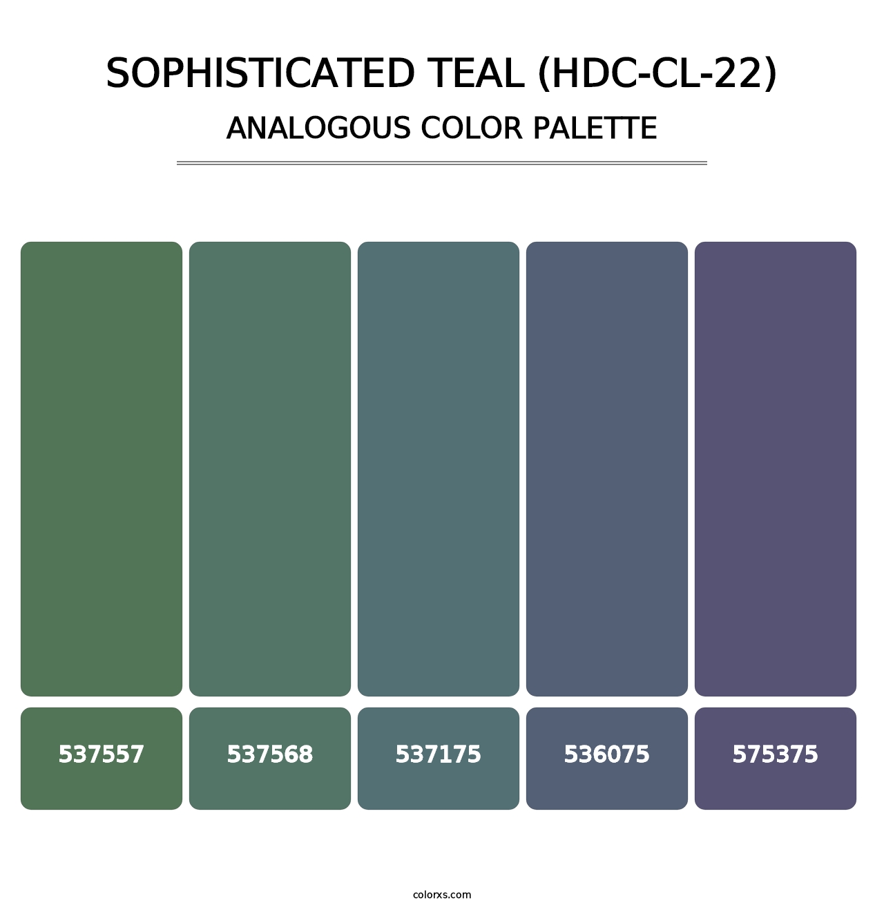 Sophisticated Teal (HDC-CL-22) - Analogous Color Palette
