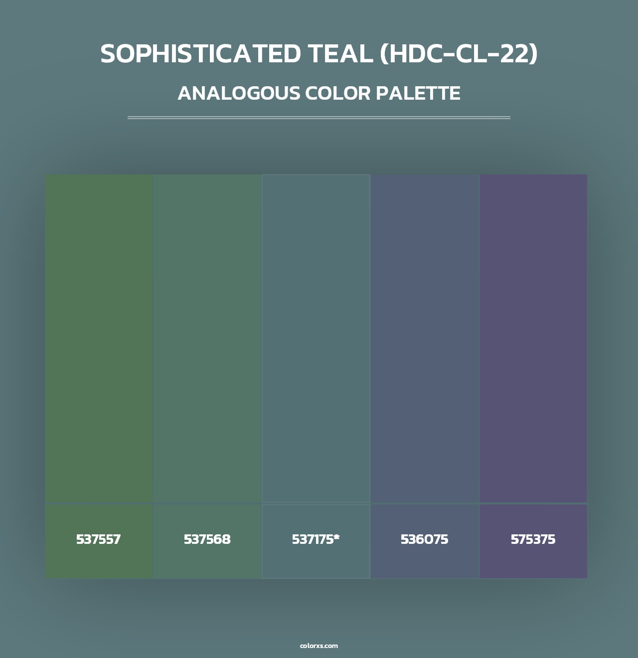Sophisticated Teal (HDC-CL-22) - Analogous Color Palette