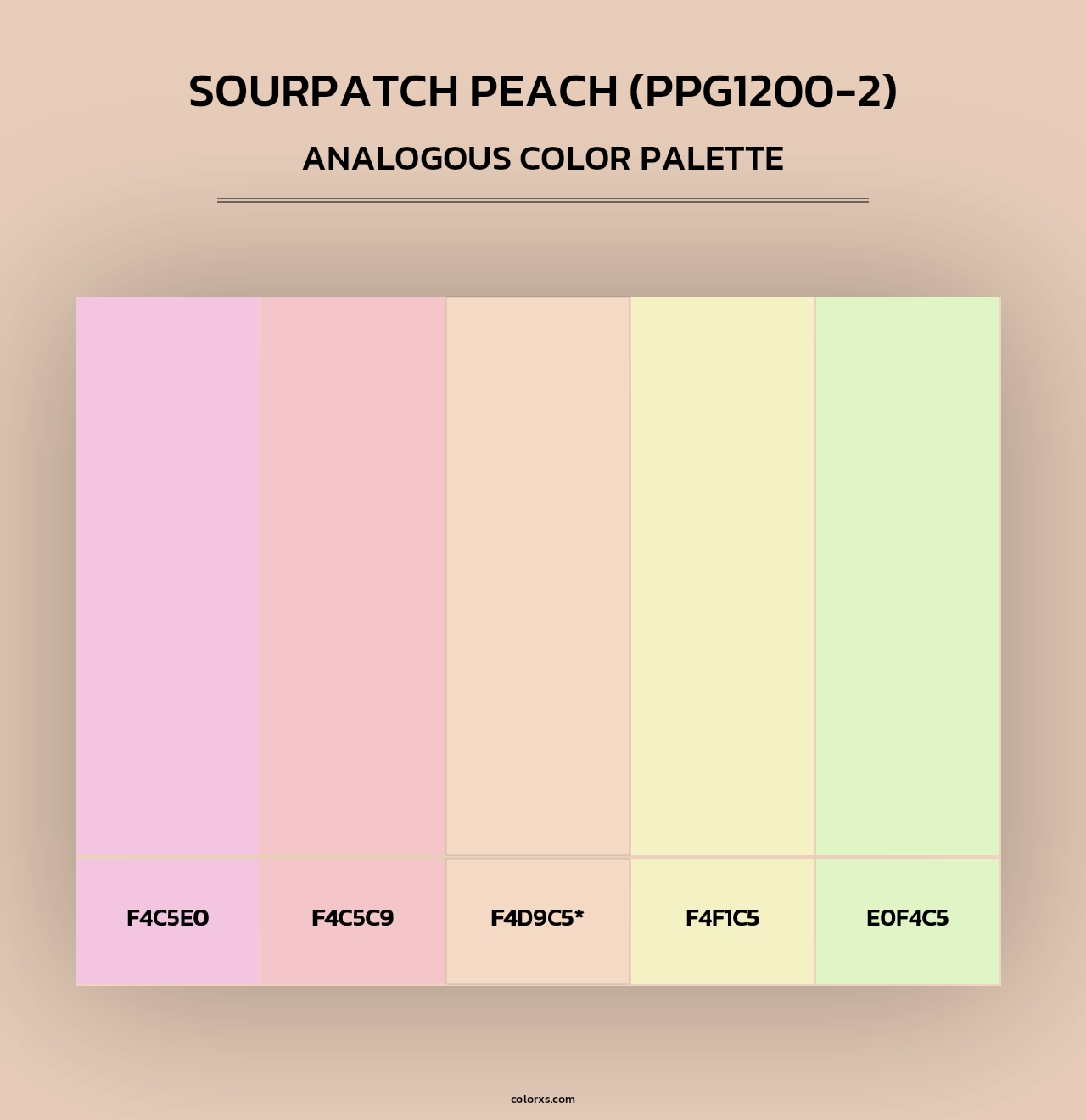 Sourpatch Peach (PPG1200-2) - Analogous Color Palette