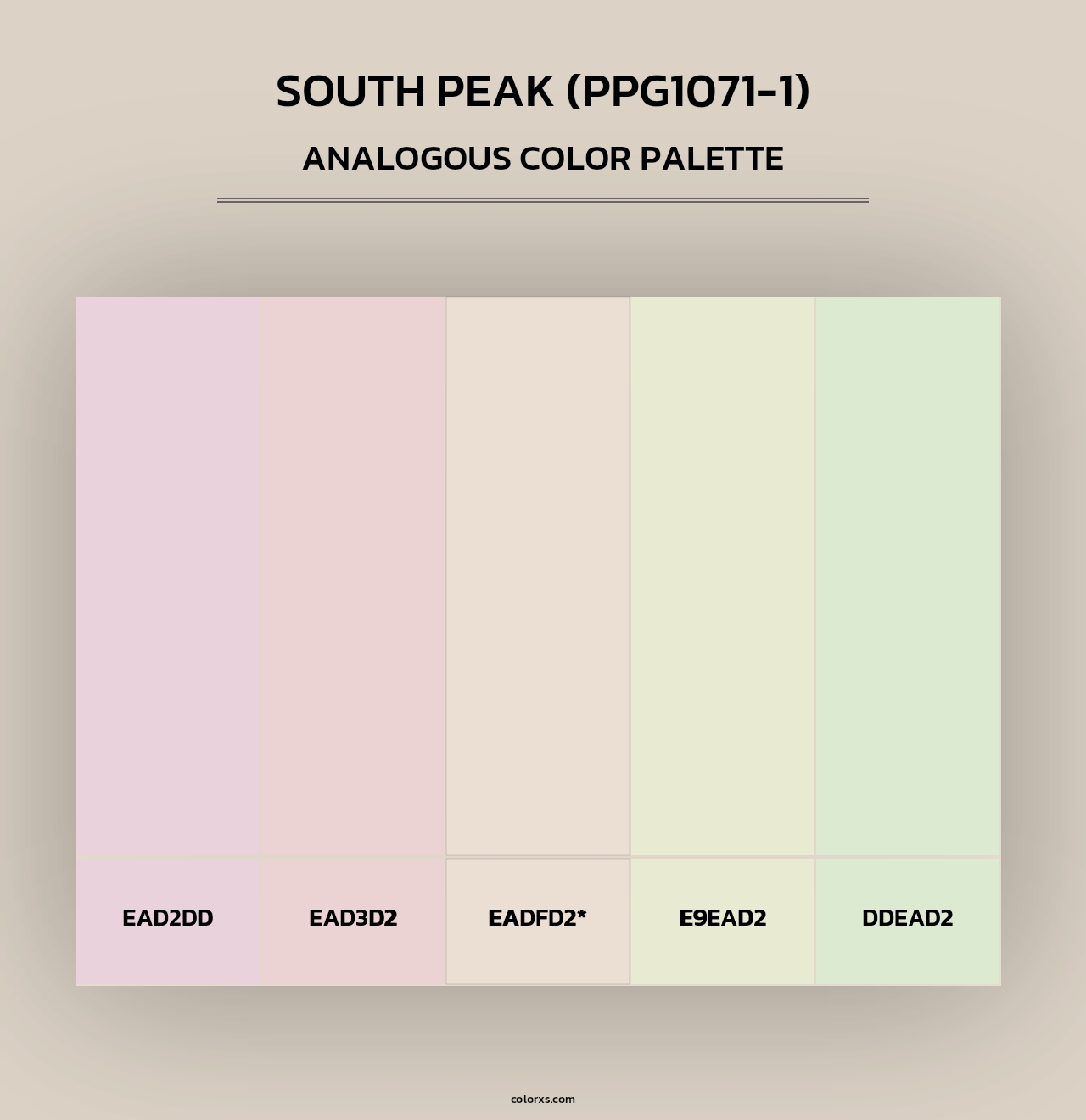 South Peak (PPG1071-1) - Analogous Color Palette