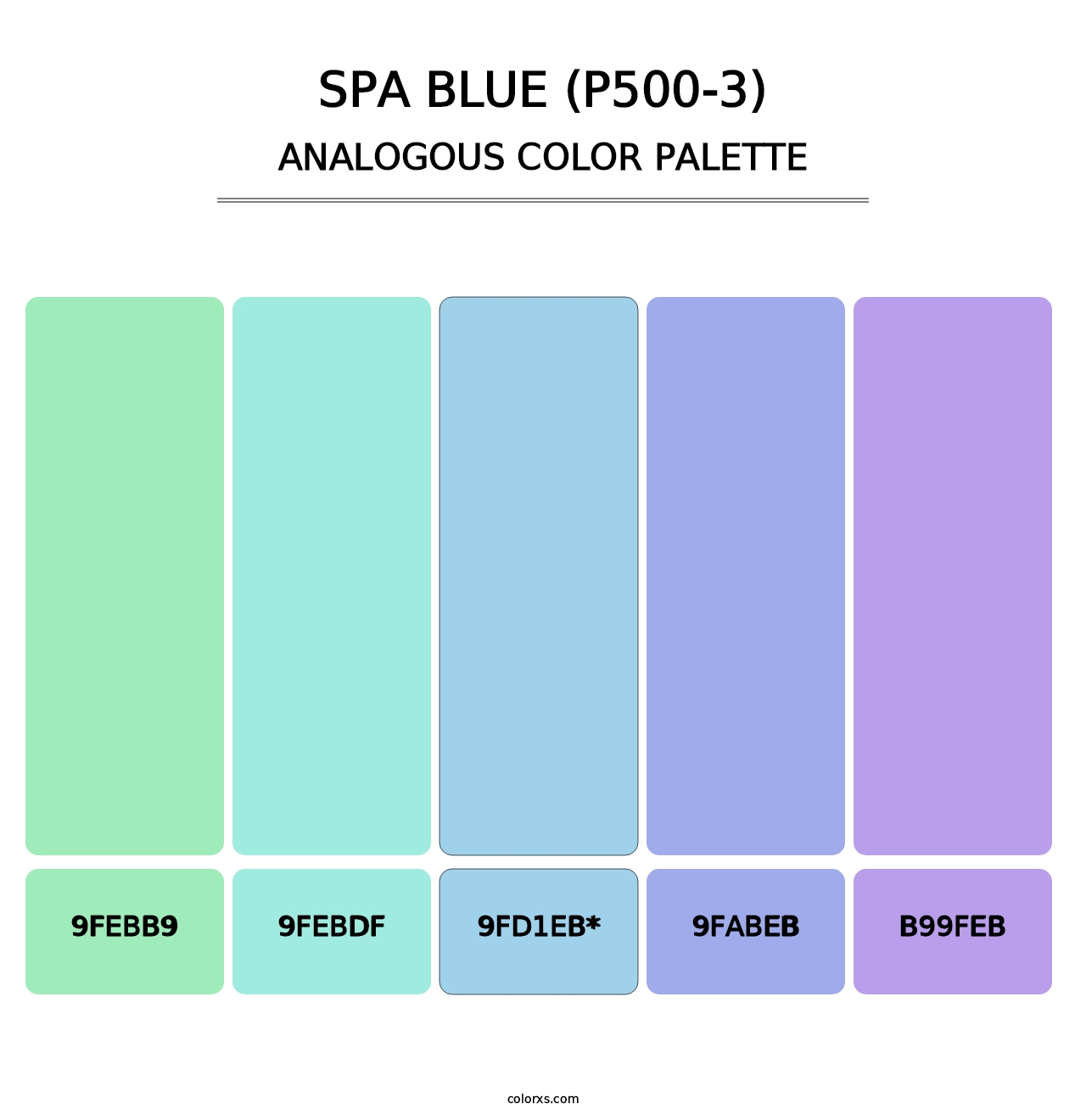 Spa Blue (P500-3) - Analogous Color Palette