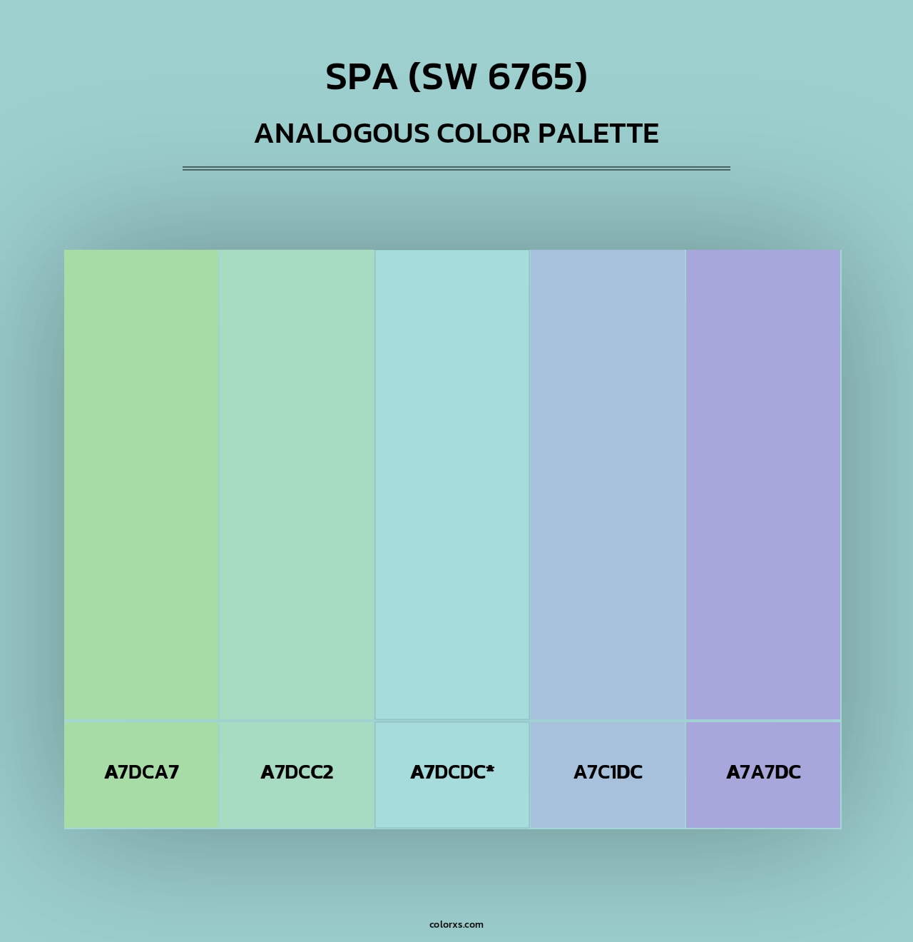 Spa (SW 6765) - Analogous Color Palette