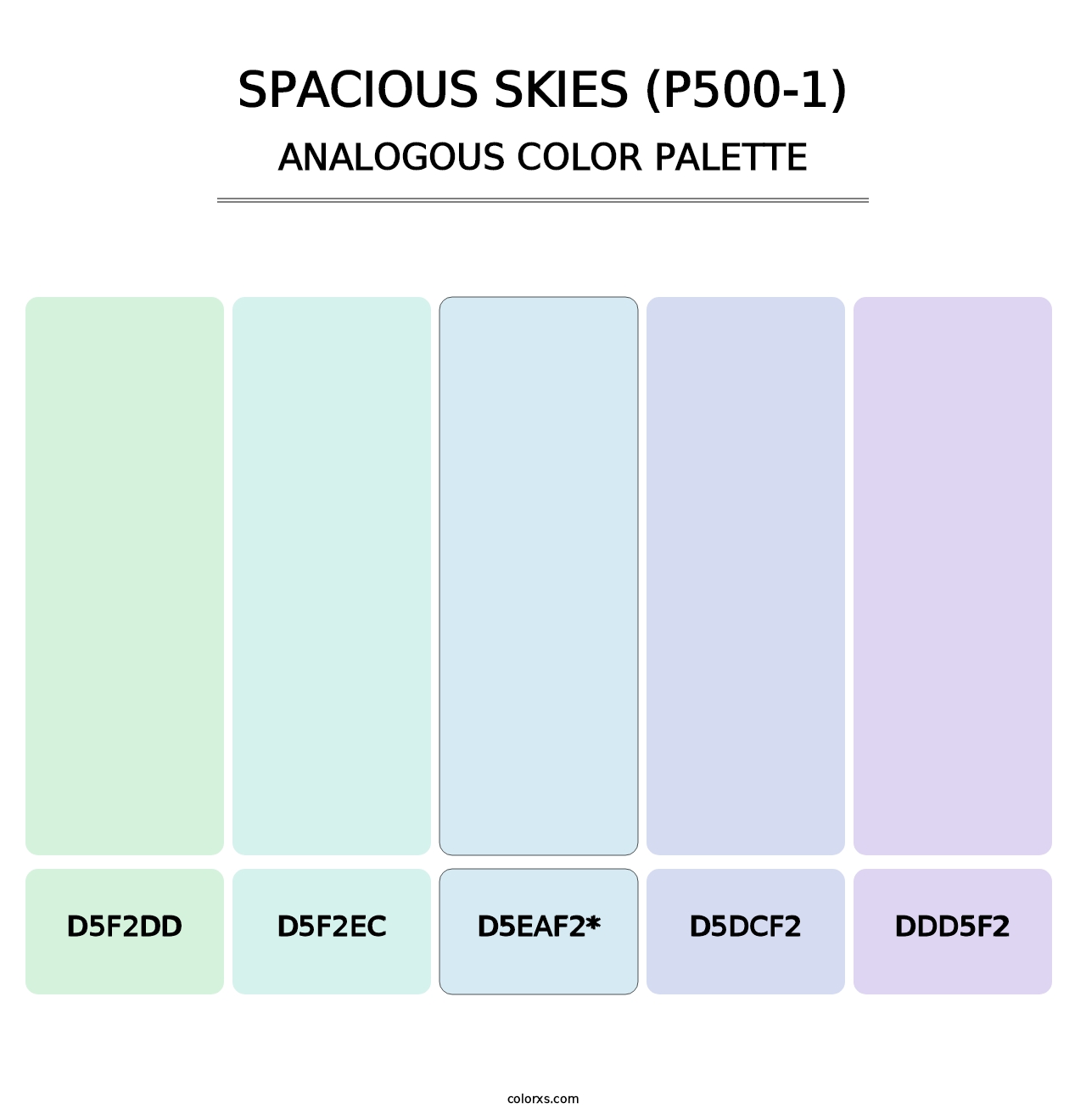 Spacious Skies (P500-1) - Analogous Color Palette