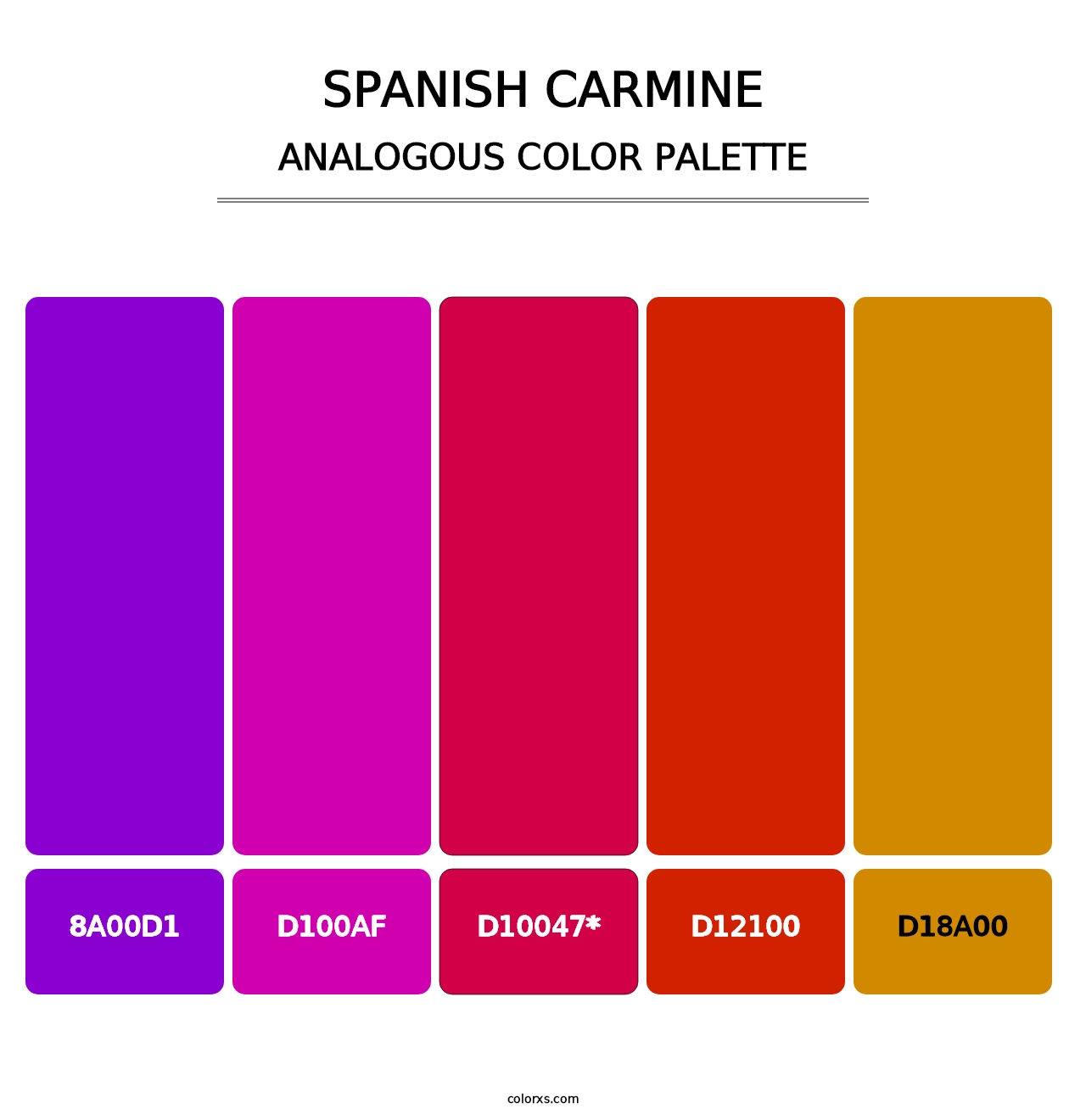 Spanish Carmine - Analogous Color Palette