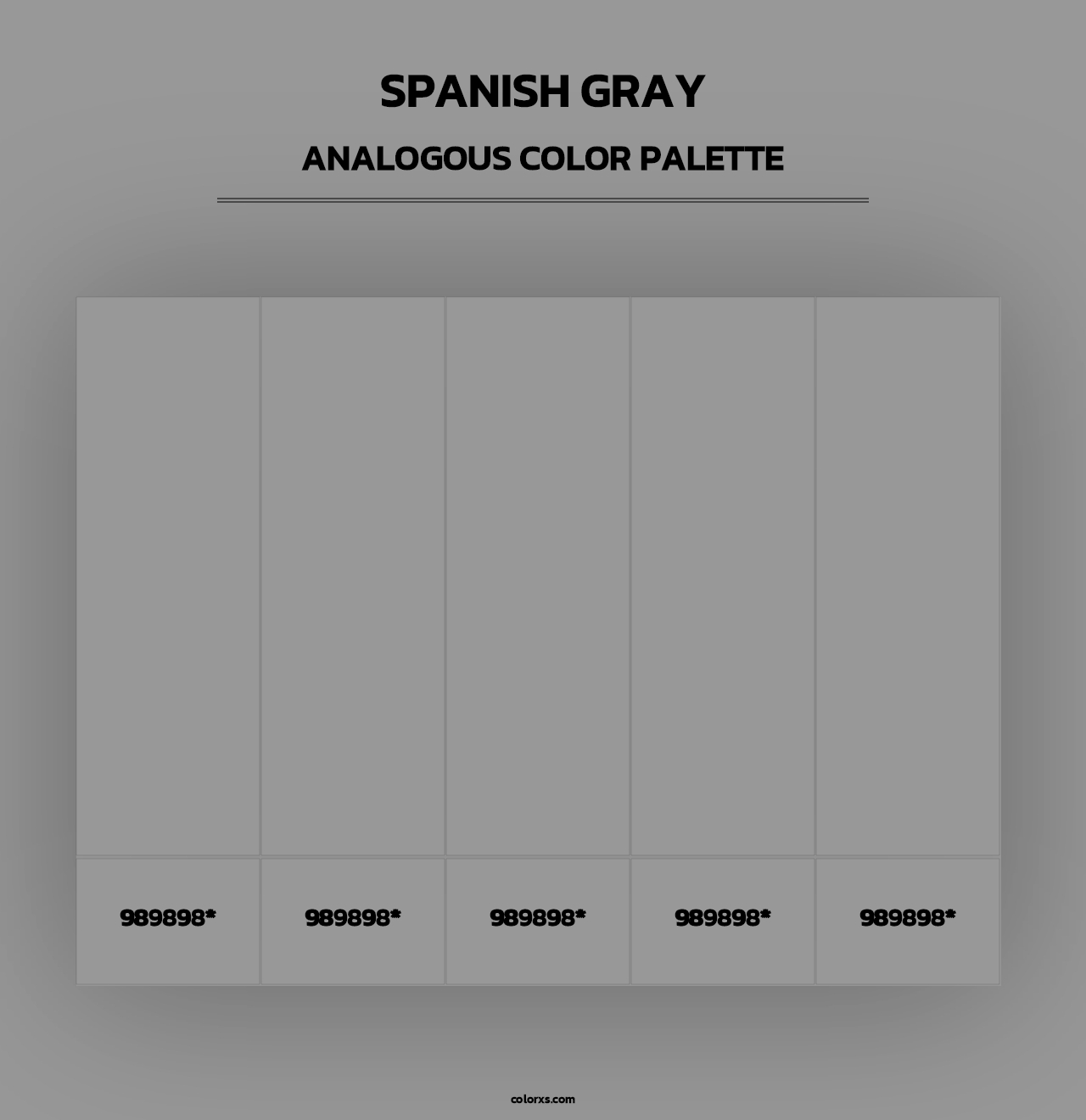 Spanish Gray - Analogous Color Palette