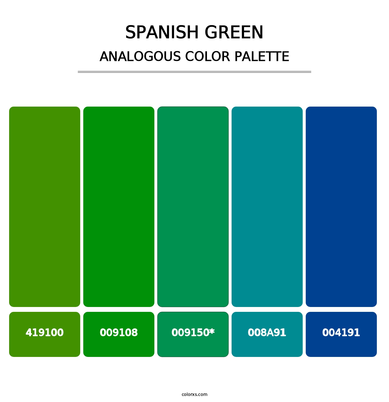 Spanish Green - Analogous Color Palette