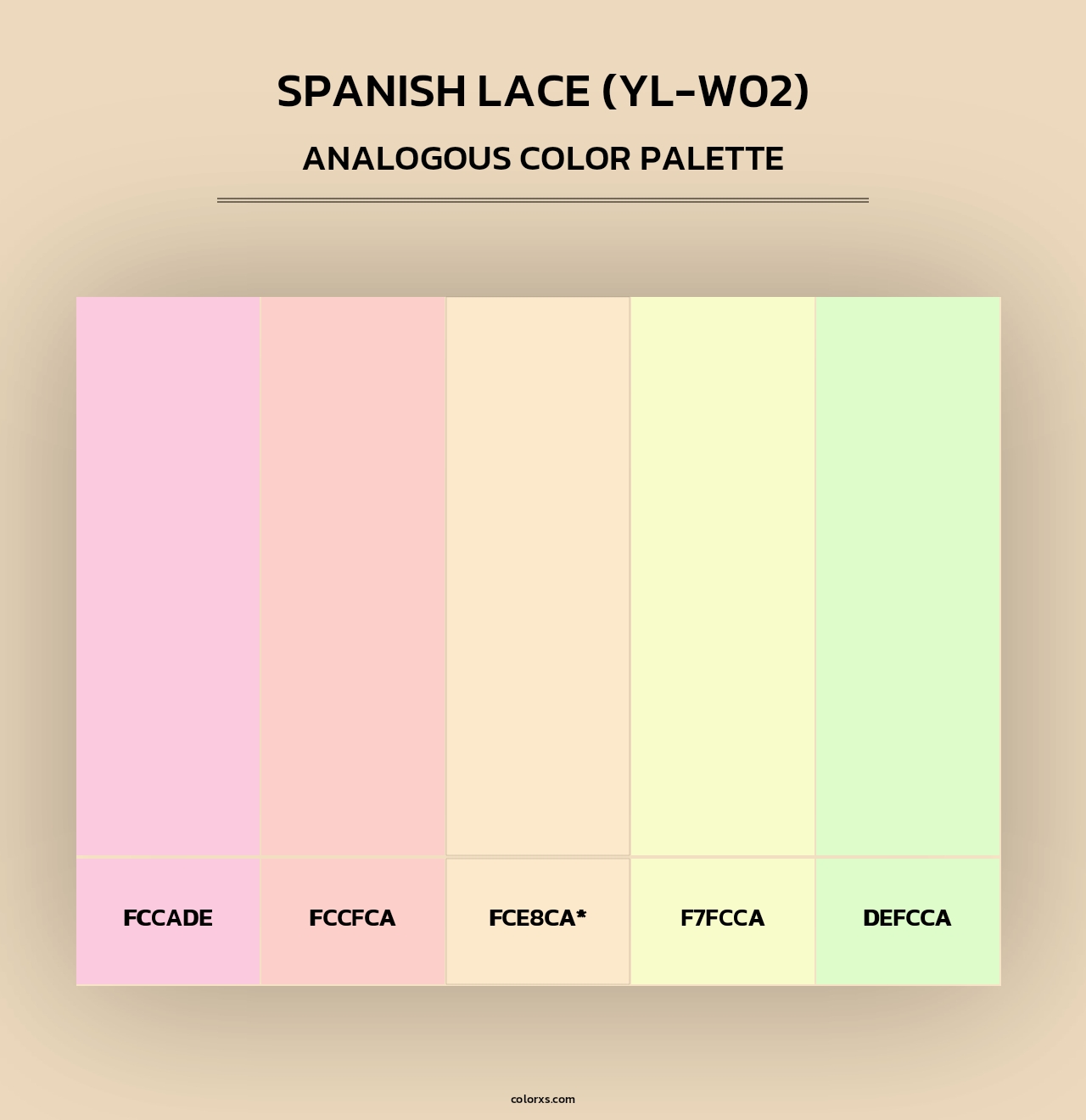 Spanish Lace (YL-W02) - Analogous Color Palette