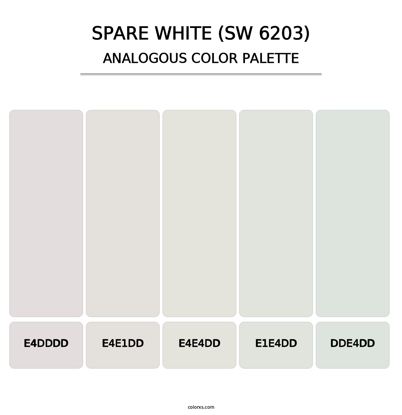 Spare White (SW 6203) - Analogous Color Palette